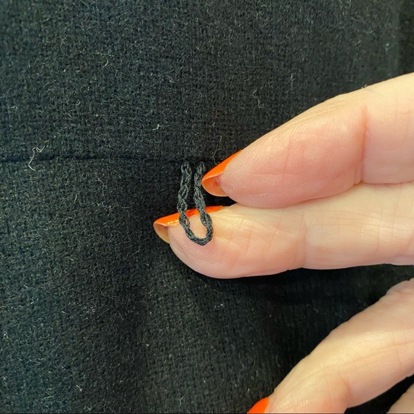 Vintage "Little Black Dress", Wool-blend sheath, NEW, short sleeve, size 14 - Picture 8 of 8